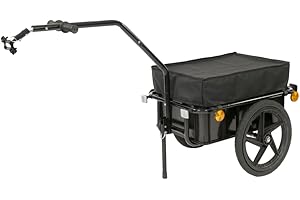 UK Custom Covers Bike Trailer Trolley With Drop Down Foot Stand (Black) - BT942