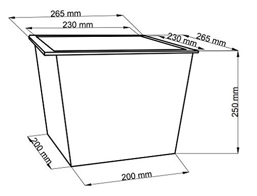 Premium-Pflanzeinsätze aus KUNSTSTOFF mit BEWÄSSERUNGSSYSTEM L26,5x B26,5x H25cm für Fiberglaskübel, Pflanzkübel, Einsatz, Inlet, Blumenkübel, Pflanzgefäße - 5