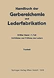 Image de Zurichtung Und Prufung Des Leders -textteil: Dritter Band