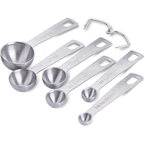 Edelstahl Messlöffel – Diealles Edelstahl Löffel mit Lineale Mess zur Messung Trockenen und Flüssigen Zutaten,Eine Praktischer Küchenhelfer und Messlöffel Set 6-teilig - 2
