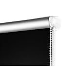SHINY HOME® 2 Jahre Garantie Rollo (Breite und Höhe) 100 x 175cm für Fenster Tür mit Klemmträgern Verdunklung Verdunklungsrollo Klemmträger Fensterrollo Silberbeschichtung Schwarz - 5