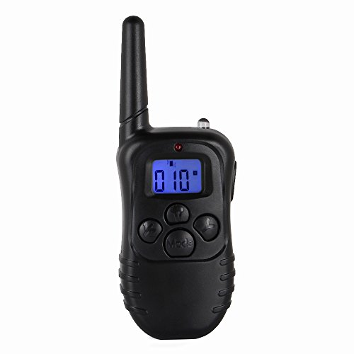 TAN-Advanced-Remote-Dog-Training-CollarRechargeable-and-Waterproof-Anti-Barking-Collar-with-BeepVibration-Blue-Backlight-Screen-No-Shock-Vibration-Bark-Control-Collar