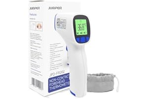 ADS MEDI CARE Forehead Thermometer for Adults Kids, Non Contact Infrared LCD Display Digital Baby Thermometers Body Temperature Thermometer WHite