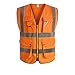 Produktbild SXY Hohe Qualität Hohe Sichtbarkeit Reflektierende Weste Overalls Motorrad Sport Outdoor Reflektierende Sicherheitskleidung (Color : Orange, Größe : S)
