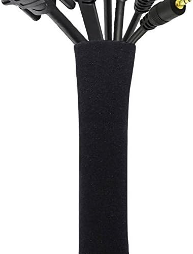 Cable Management Sleeve, [4 Piece], Kosse Cord Management System for TV / Computer / Home Entertainment, 19 - 20 inch Flexible Cable Sleeve Wrap Cover Organizer -Black