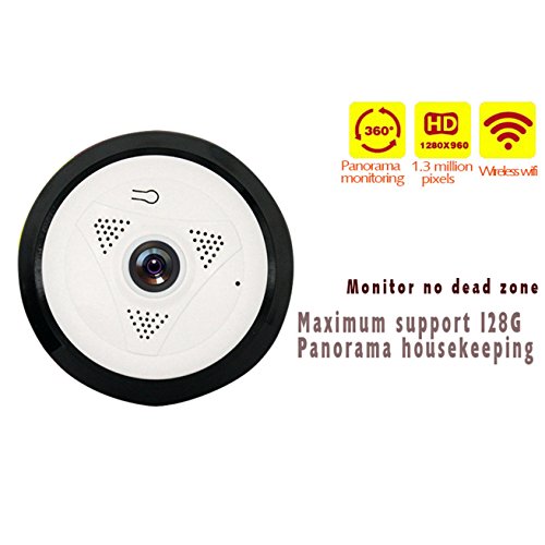Preisvergleich Produktbild Dome Kamera Set / Wifi Kamera / Uberwachungskamera Wlan / Sicherheitskamera Klein / Full HD Wlan IP Kamera V-EC10I6, 3D High-Definition Video / 360-Grad-Allround