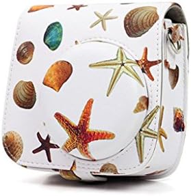 JXE Vintage Starfish Seashell Pu Leather Compact Case Bag for Fujifilm Instax Mini 8 Mini 9 Instant Film Camera