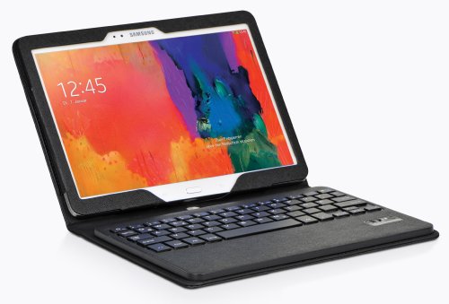 DONZO Tasche inkl. Bluetooth Tastatur (deutsches Tastaturlayout, QWERTZ) für Samsung Galaxy tab pro 10.1 T520 & T525 mit Standfunktion – schwarz - 3
