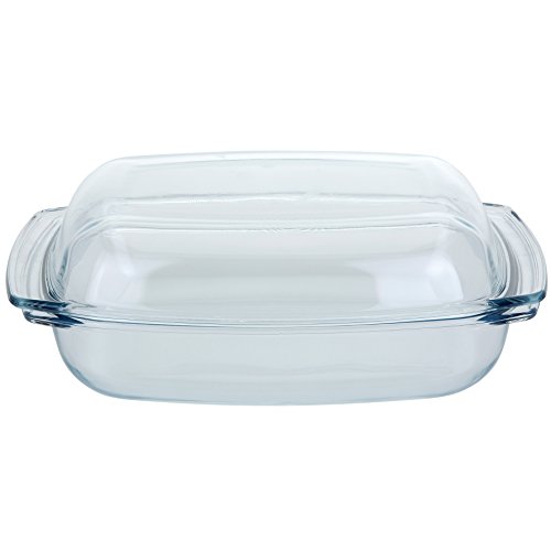 Glaskochgeschirr Glastopf mit Deckel 4,1L Auflaufform Bräter Glas
