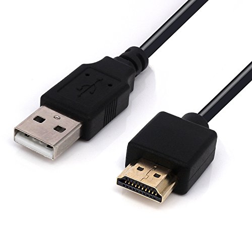 USB zu HDMI Kabel, Yilan 0,5 m USB 2.0 Stecker auf HDMI Stecker Ladegerät Kabel Splitter Adapter