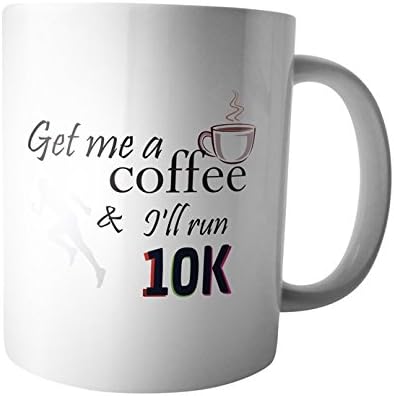 Funny Running Mug *Tea Lover* Coffee Cup Perfect Novelty Running Gift Ceramic Mug, Run Faster Design, For a Marathon Runner or 10k Runner Present *White Mug* (Coffee) 