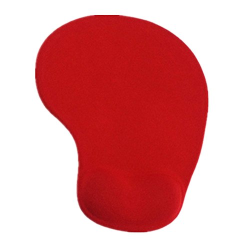 Demarkt Ergonomisches Komfort Mauspad mit Handauflage aus Gel, (19 x 23cm, Stoff) Rote