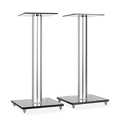 Electronic Star BS58 Paire de supports pour enceintes aluminium/verre