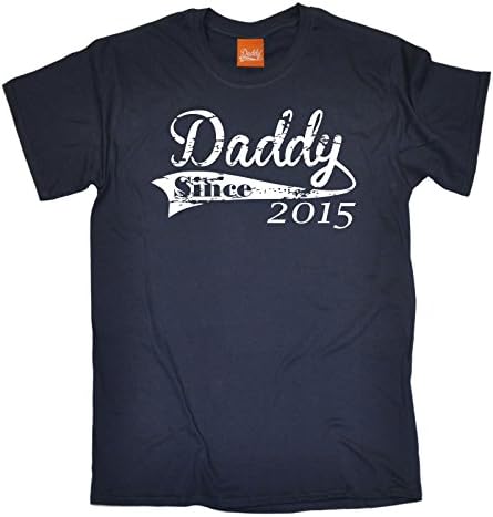 123t Men's Daddy Since 2015 Dad Father T Shirt Grandad Children Child Kids Grandpa Year Personalised Baby Babies Birthday Gift Christmas Present T-SHIRT