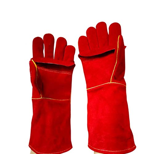 spécification ZIYEYE 2 Paires de Gants de Protection en Cuir de Vache pour la Protection du Travail de Barbecue
