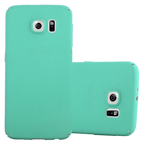 Cadorabo Funda para Samsung Galaxy S6 en Frosty Verde  Cubierta Protección de Plástico Duro Super Delgada e Inflexible con Antichoque  Case Cover Carcasa Protectora Ligera