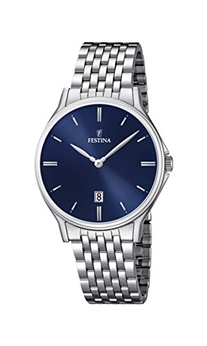 Festina Herren-Armbanduhr XL Analog Quarz Edelstahl F16744/3
