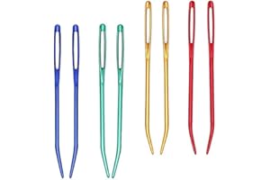 HINTER - Aiguilles à Tricoter émoussées à Grands Yeux - Aiguilles à Coudre - pour Coudre et Coudre - 4 Couleurs - 8 pièces