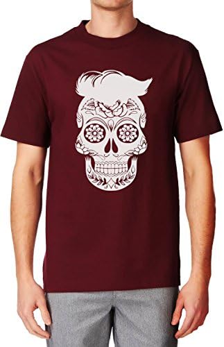 NOURY Mexican Floral Hipster Skull T-Shirt - Vinyl Printed