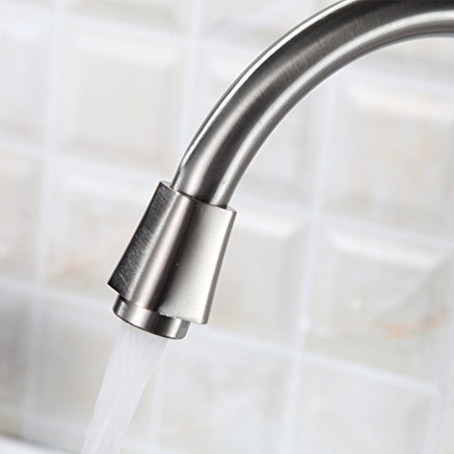 Auralum® Elegant Hochwertig Kaltwasser Armatur Küchenarmatur Wasserhahn für Waschbecken Küche Spüle - 6