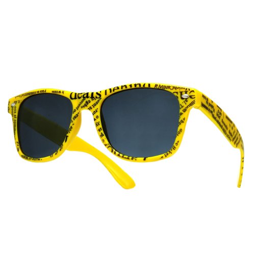 4soldNew (Unisex Mens Ladies) Yellow Newspaper Sunglasses UV400 Lense brand