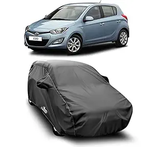 DREAM STORE - Water Resistant - dust Proof - car Body Cover for Compatible with Hyundai I20 car Cover - Water Resistant UV Proof - car Body Cover (Grey with Mirror)