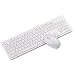 Produktbild LHQ Kabelloses Tastatur- Und Mausset, Wasserdichtes 2,4-G-Funkgerät Zur Geräuschreduzierung, 8 M Energiesparend, Unterstützung Wasserdicht, Material Abriebfest, Schwarz (Color : White)