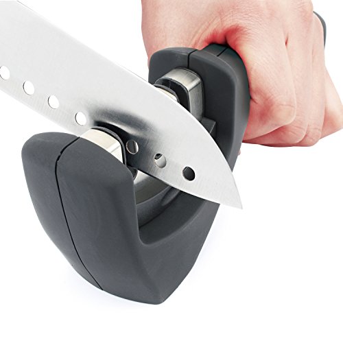 Grenhaven 3-Phasen Messerschärfer – Messerschleifer – für Keramikklinge & Edelstahlklinge fein und rau – Messer Schärfer – Schleifgerät - 4