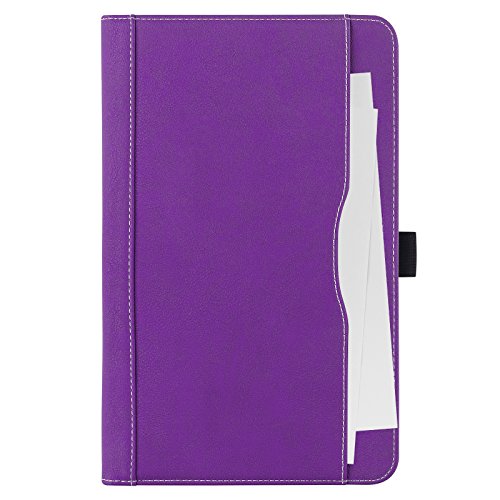 Galaxy Tab A 10.1 Hülle, E-Tree Smart Hülle Schutzhülle Tasche Folio PU-lederne Cover für Samsung Galaxy Tab A 10.1″ (SM-T580 / T585) Tablet – Lila - 3