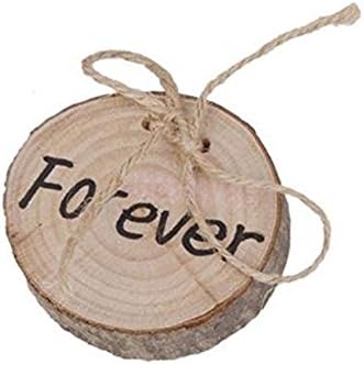 Landslide Forever Wedding Wooden Ring Bearer Pillow Rustic Shabby Chic Jute Rope Round Rings Holder