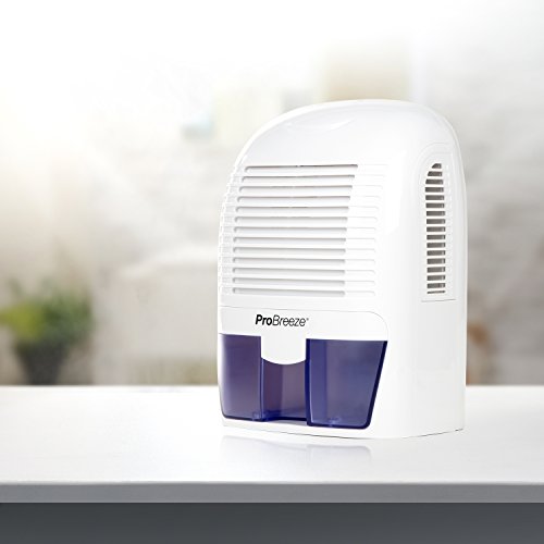 Pro Breeze™ 1500 ml tragbarer kompakter mini Luftentfeuchter Lufttrockner gegen Feuchtigkeit, Schmutz und Schimmel zu Hause Raumentfeuchter für Wohnung Schlafzimmer, Bad, Wohnwagen, Büro, Garage – Weiß - 2