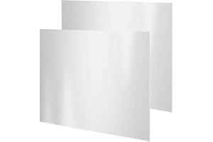 PH PandaHall 2pcs Tôle d'acier Inoxydable, Panneau d'acier Carré 150 x 200 x 1mm, Tôle d'acier Plaque Outil de Coupe pour Soudure, Modèle Réparation Gravure Poinçonnage Perçage Coupe