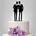 Produktbild Gay Couple Tortenaufsatz, schwarz Farbe Acryl Silhouette Paar Bräutigam und der Bräutigam Hochzeit Party Dekorationen, Hochzeit für Herren