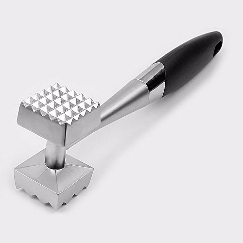 jc-saver Praktische Fleischklopfer Hammer für Steak, Huhn, Fisch, Schwein, Good Grips, Double Side, Heavyweight Metall Klopfstein Mallet, 21,6 cm Küche Werkzeug - 8