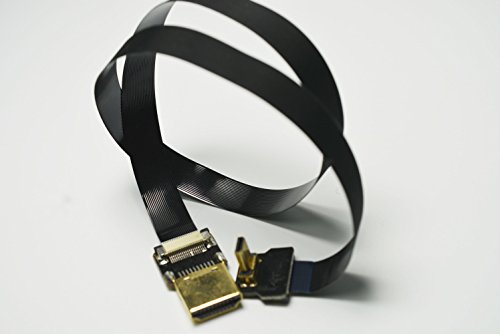 Neue schwarze FPV HDMI Kabel Micro Schnittstelle zu Standard-Schnittstelle für GH4 BMPCC A5000 A6000 A7S A7R 90 Grad DJI 60CM - 9
