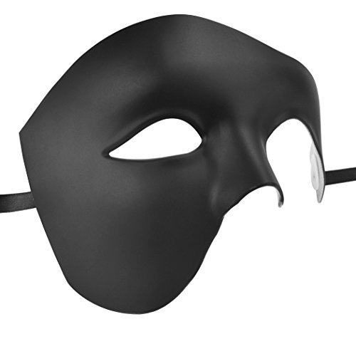 Coofit Phantom der Oper Maske Venezianische Halbe Gesicht Maske Maskerade Maske für Männer - 2