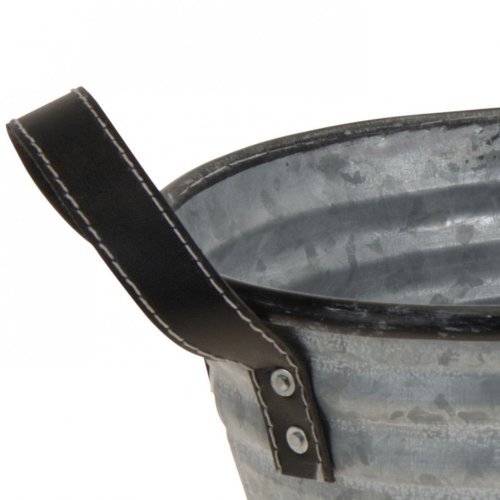 Blumenkasten Zink 43x19x16cm Shabby chic Pflanzkasten Trageschlaufen - 3