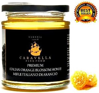 Caravella Premium ORANGE BLOSSOM HONEY Raw Organic Wild Freshly Harvested 250 g directly from VENICE
