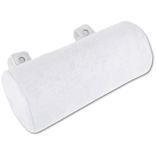 Badewannenkissen Nackenkissen Kissen mit Saugnäpfen Auswahl: ca. 11 x 25 cm, Farbe: weiß - perlweiß