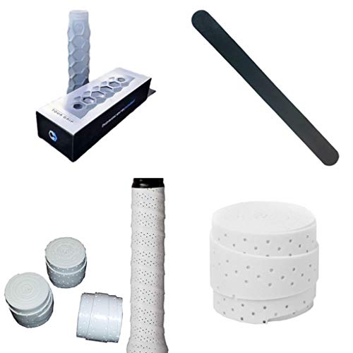 Grip Padel HESACORE Tour Grip + 1 Protector ZRZ Negro + 1 overgrip Wilson Pro Perforado