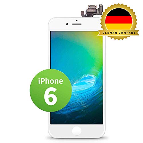 GIGA Fixxoo Pantalla LCD Tàctil de Repuesto para iPhone 6, Retina Display, Cámara y Sensor de proximidad, Video guía DYI Paso a Paso Simple, Separador Digitalizador - Blanco