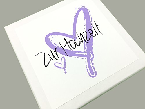 Geldgeschenk Hochzeit mit Herz (Lila) - 2
