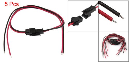 sourcingmap® 5 Stücke SM 2 Pins Draht Blei Akku Ladegerät Stecker - 2