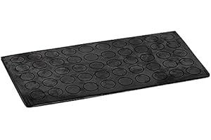 haggiy 284010SC-D10 samoprzylepny, cylindryczny elastyczny bufor 50 sztuk, średnica 10 mm x wysokość 1 mm, czarny, 10 x 1,0 mm