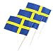 Produktbild Prettyia 50pcs Nationalflagge Papierfähnchen Set - Schweden, 3,5 cm x 2,5 cm