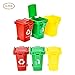 Produktbild Surenhap Mini Mülltonne 6 pcs Klassifizierter Mülleimer Verschiedene Fahrzeuge Müllbehälter als Kinder Spielzeug optimale Erweiterung für Müll LKW, Seitenlader Recycle perfekt für das Kinderzimmer