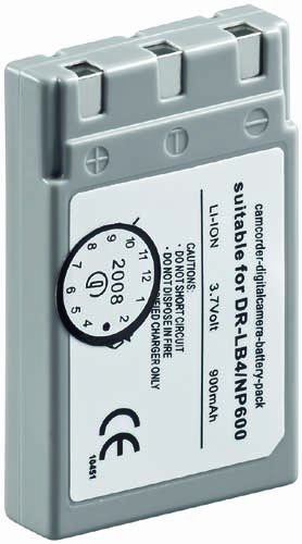 AKKU für Digital Kamera | Konica | DR-LB4, NP-600 | 900mAh LION | für Konica Revio KD-310Z/-400Z/-420Z-500Z, Minolta: DiMAGE G500 AKKU für Digital Kamera | Konica | DR-LB4, NP-600 | 900mAh LION | für Konica Revio KD-310Z/-400Z/-420Z-500Z, Minolta: DiMAGE G500
