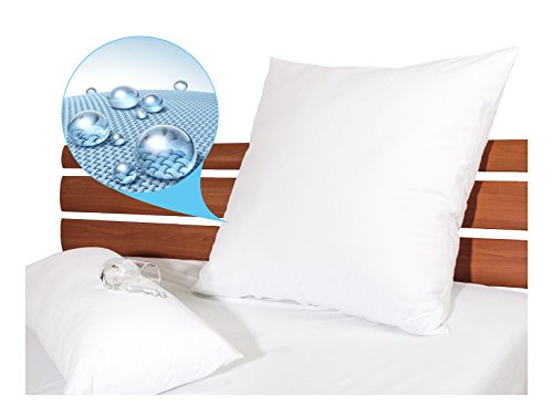 Sei Design® AQUA-STOP wasserdichter Hygienebezug für Ihr Kopfkissen, mit Frottiergewebe, geschlossener Rundumbezug mit Reißverschluss - 2