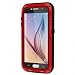 Produktbild Metallgehaeuse - LIEBE MEI Metall Stoss- Gorilla-Glas-Kasten fuer Samsung Galaxy S6 Red