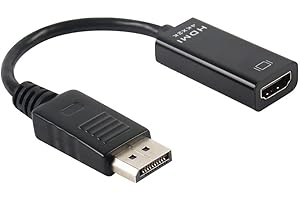 VMOJO DisplayPort zu HDMI Adapter, Exquisiter DP Stecker auf HDMI Buchse Konverter, 4K@30Hz vergoldeter Anschluss Kompatibel mit Computer Desktop Laptop PC Monitor Projektor HDTV